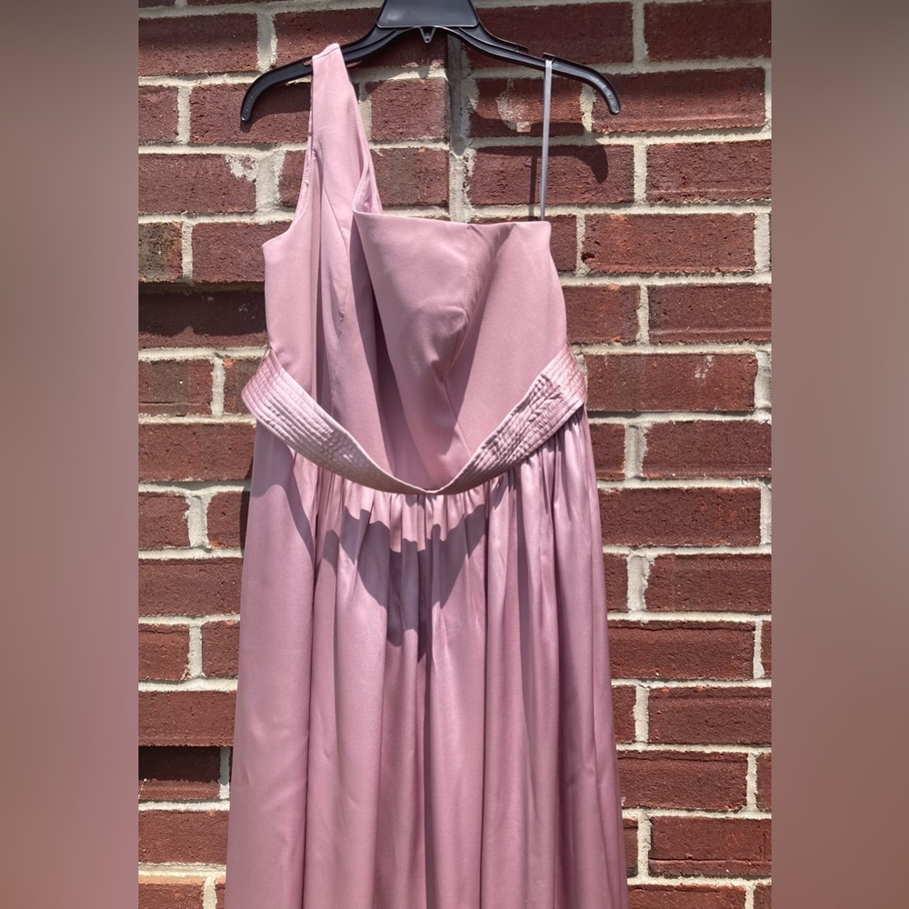 White by Vera Wang One Shoulder Mauve Dress Size 18 (B-)